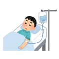 治療中の被害者のイラスト